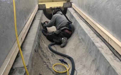 Betongrenovering och beläggning av intagstank reningsverk Kungälv